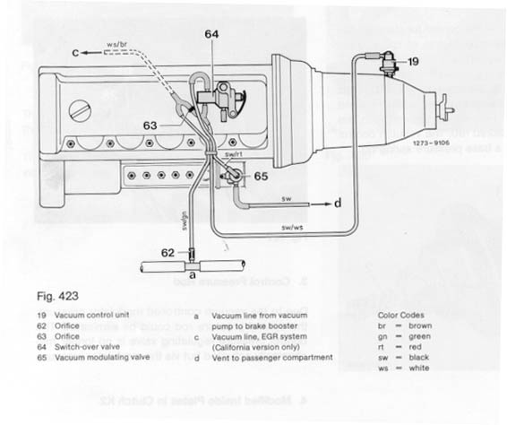 1987 Mercedes vacuum diagram