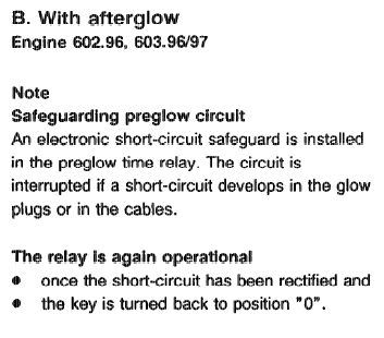 Glow plug relay function