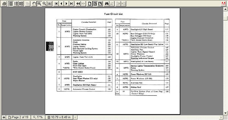 1983 Mercedes fuse diagram #5