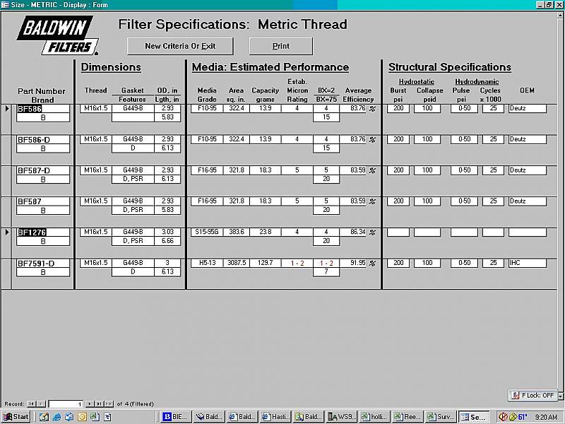 Fuel Filter Micron Size Chart