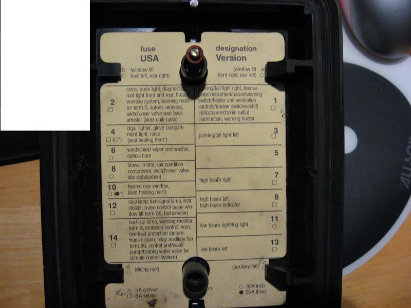 1983 Mercedes fuse diagram #4