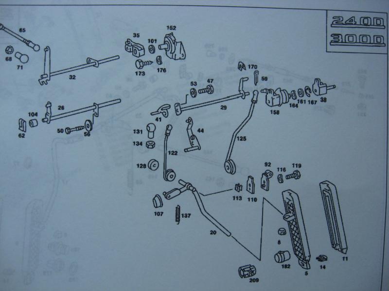 240D Linkage question - PeachParts Mercedes-Benz Forum l3800 kubota tractor wiring diagram 