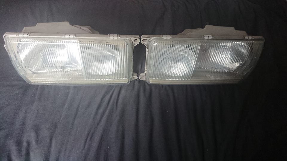 Mercedes w123 Euro Hella headlights headlamps pneumatic light