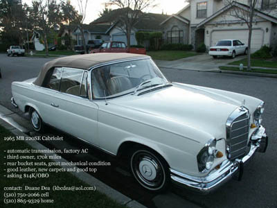 Mercedes benz 220se convertible for sale