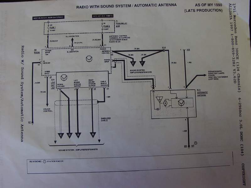 92 300d W124 Radio Wire Id Help, Mercedes W124 Radio Wiring Diagram