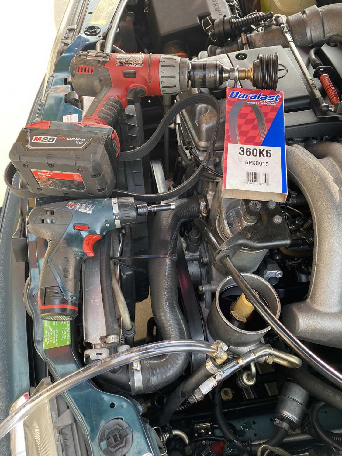 1995 E300D comments on my power steering fluid change PeachParts